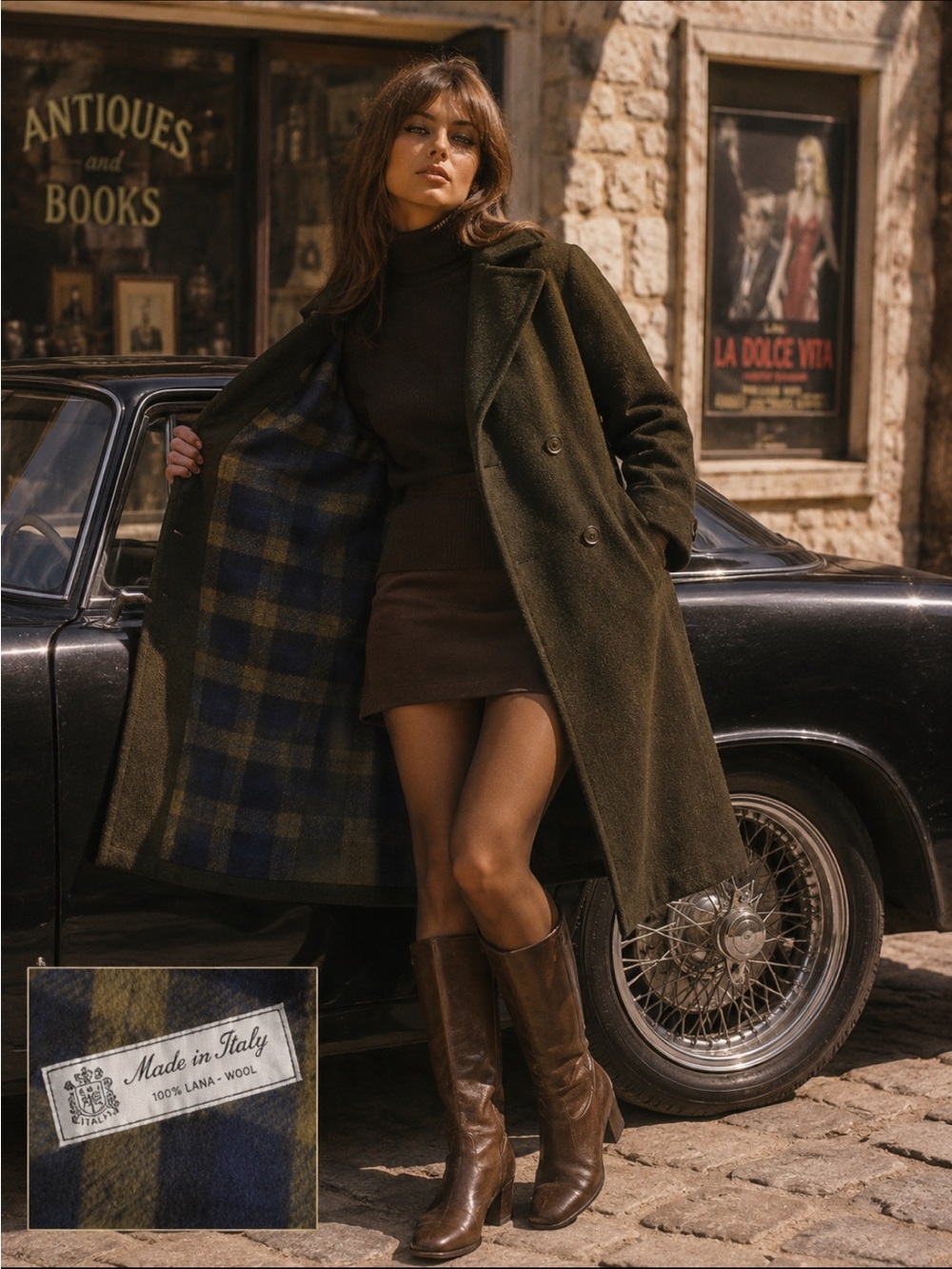 Vintage 70’s! MERLET 100% Virgin wool coat!